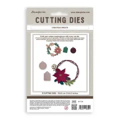 Stamperia Cutting Dies 'Christmas Wreath': 12 Stanzschablonen, 10 x 14 cm, Kranz- und Anhänger-Motive.