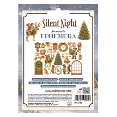 Stamperia Adhesive Ephemera 'Silent Night': selbstklebende Papier-Cut-Outs mit winterlichen Motiven.