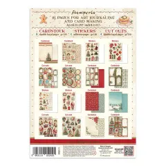 Stamperia Junk Journal 'Classic Christmas': 16 Seiten mit Cardstock, Stickern und Cut-Outs, A4-Format.