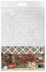 Studio Light - A5 Acetate Sheets - Cottage Christmas - Plaid & Snow