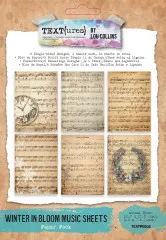 TEXT{ures} - 5x7 Paper Pad - Winter in Bloom - Music Sheets by Lou Collins