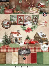 Studio Light - A4 Die-Cut Designer Paper Pad - Cottage Christmas