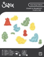Kid Create - Framelits Die Set with Stamps - Dinosaur Adventures