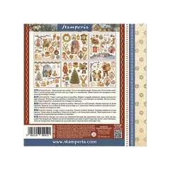 Stamperia Rub-on Assortment 'Silent Night', 6 Motivbögen, Übersicht auf der Verpackung.