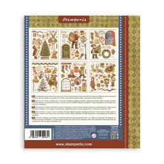 Stamperia Rub-on Assortment 'Silent Night', 6 Motivbögen, Übersicht auf der Verpackung.