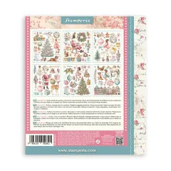 Stamperia Rub-on Assortment 'Winter Magic', 6 Motivbögen, Übersicht auf der Verpackung.