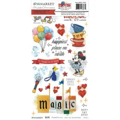 Verpackung der Essential-Rub-On-Bögen mit Mäusefigur am Steuerrad, gestapelten Teetassen und Luftballons der Kollektion Mouse & Co.