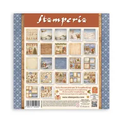 Stamperia 12x12 MAXI Paper Pad 'Silent Night', einseitig bedruckt, Motivübersicht.