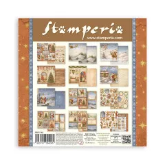 Stamperia 8x8 Paper Pack 'Silent Night', 12 doppelseitige Motivpapiere.