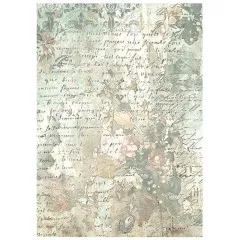 Stamperia A6 Rice Paper 'White Christmas' Backgrounds, 8 Hintergrundmotive.