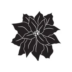 Wachssiegel-Motiv in Form eines Weihnachtssterns (Poinsettia).