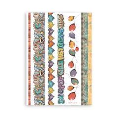 Washi-Bogen mit sechs Bordüren: Graffiti-Schrift, Herzen, Ballons und Backstein