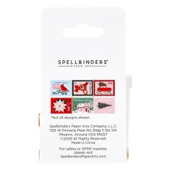 Rückseite der Verpackung mit Übersicht aller elf Briefmarken-Designs des Washi Tapes