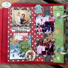 Weihnachtliche Scrapbook Gestaltung mit Comfy Cozy Stanzschablonen im Album