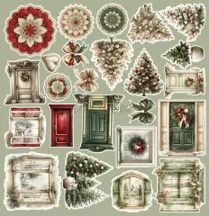 Weihnachtliche Fenster und Türen als Papier-Extras zum Ausschneiden