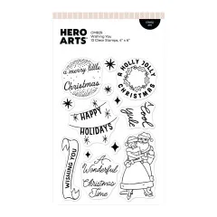 Hero Arts Clear Stamps - Vintage Vinyl - Wishing You