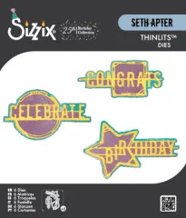 Thinlits Die by Seth Apter - Word Wafers Birthday