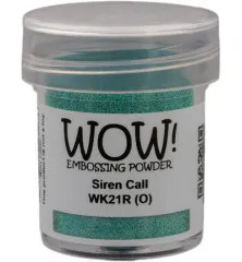WOW! Embossing Powder Siren Call WK21R in transparenter 15 ml Dose mit türkisfarbenem Pulver