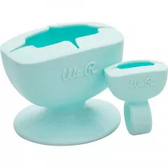 WRMK Weeding Collector Set: türkisfarbener Desktop-Sammler mit Saugnapf und Ring-Sammler aus Silikon