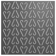 Detailansicht des Prägemusters mit Zuckerstangen in Reihen auf grauem Embossing Folder